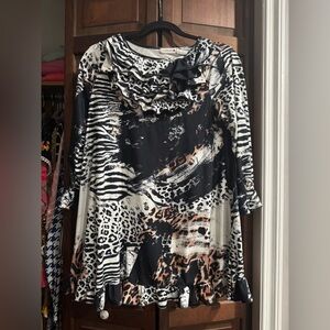 Nuggles Animal Print Ruffle Dress